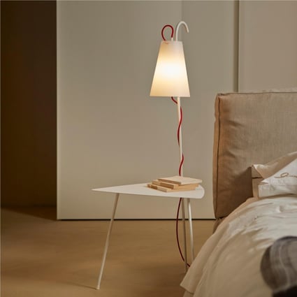 Τραπεζάκι με λάμπα Chiara bianco